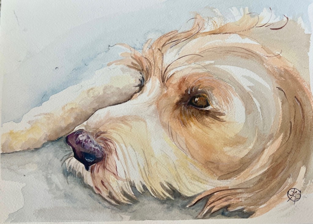 Darlington, Archie " watercolor and pencil, 12" x 8"'
